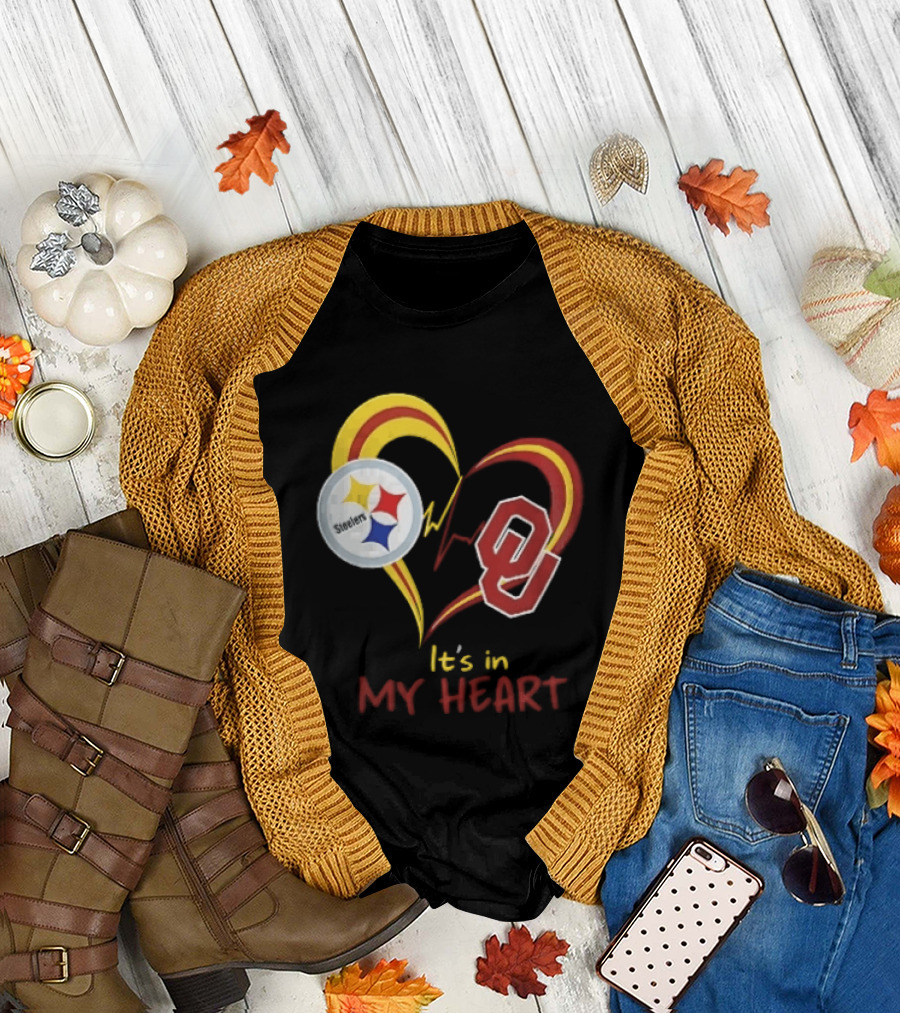 Pittsburgh Steelers Oklahoma Sooners It's In My Heart T-Shirt