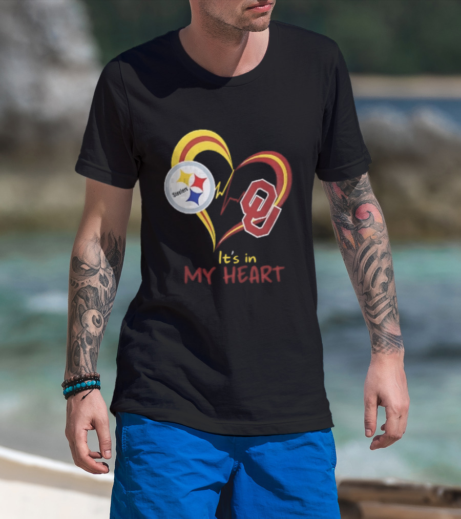 Pittsburgh Steelers Oklahoma Sooners It's In My Heart T-Shirt