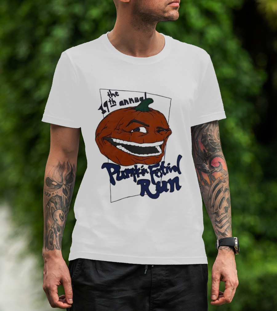 19th Annual The Pumpkin Festival Run Halloween Event Laughing Pumpkin T-Shirt