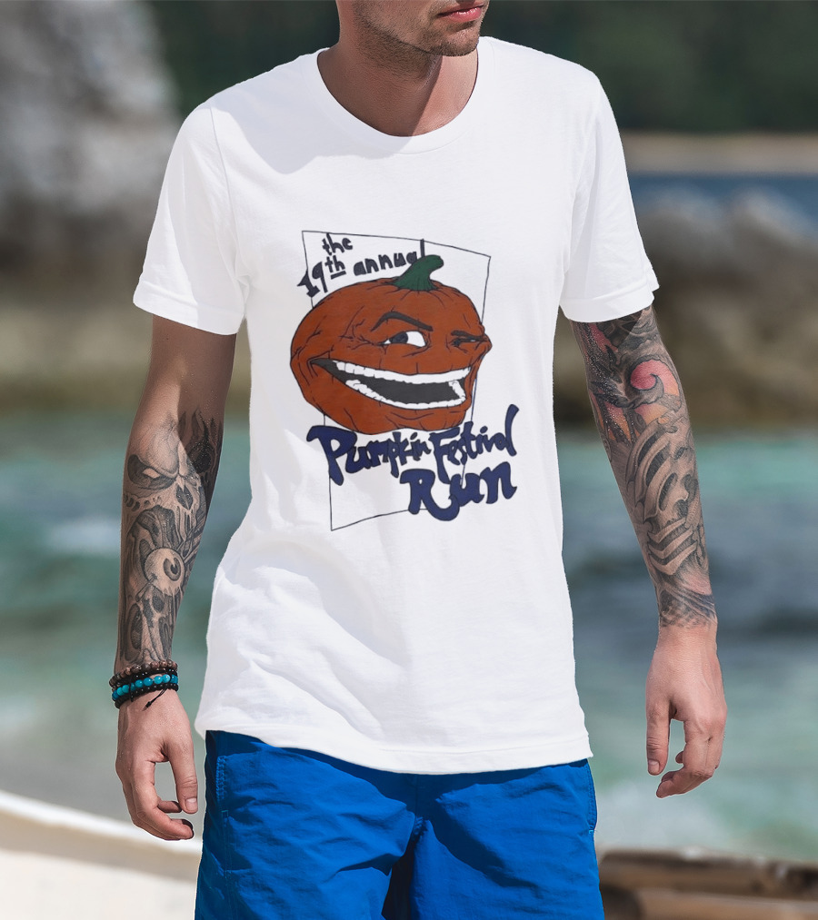 19th Annual The Pumpkin Festival Run Halloween Event Laughing Pumpkin T-Shirt