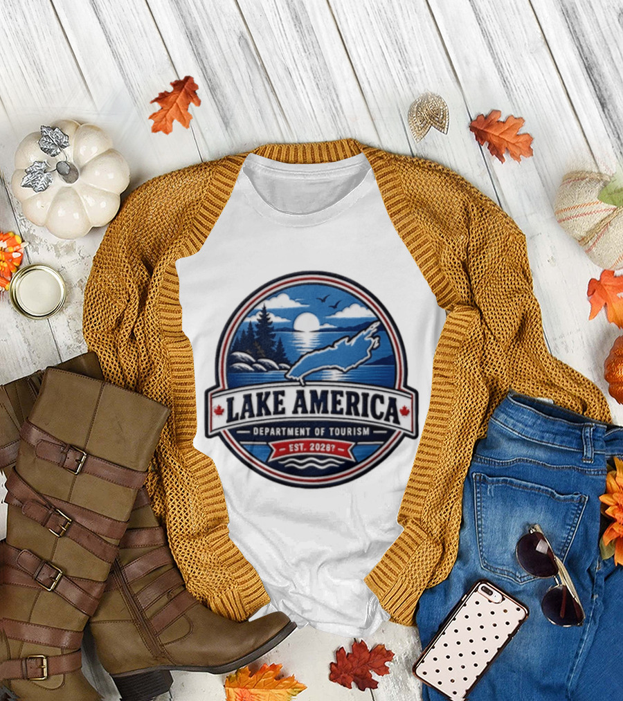 Lake America Department Of Tourism Est 20287 Nature Scenic T-Shirt