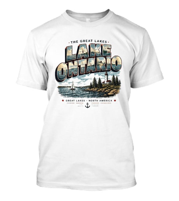 The Great Lakes Lake Ontario Sailing Lighthouse North America T-Shirt