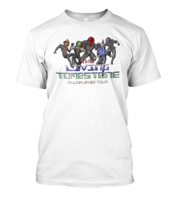 The Living Tombstone Multiplayer Tour Five Masked Cyber Characters T-Shirt