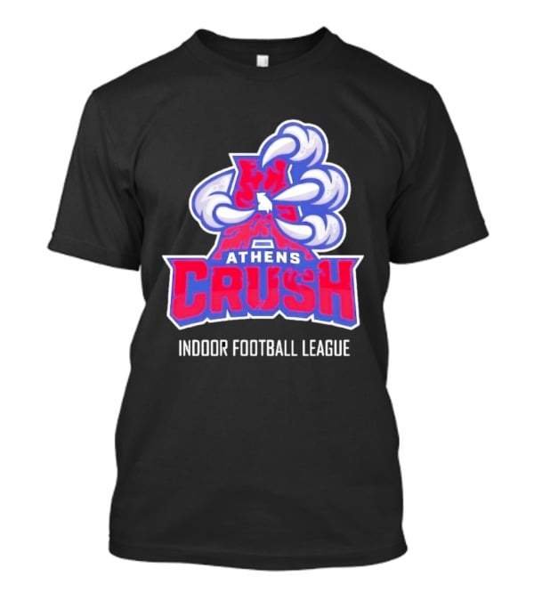 Athens Crush Indoor Football League Team Logo Cloudburst T-Shirt