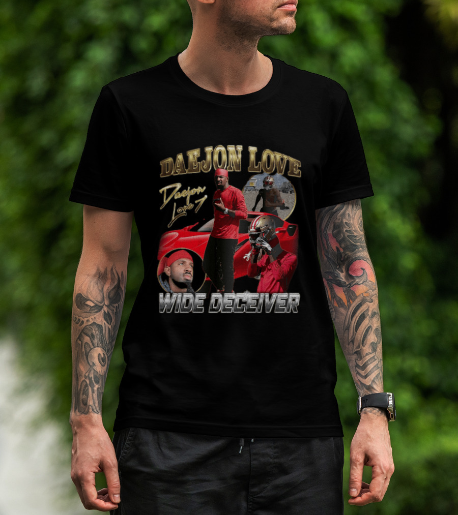 Daejon Love Wide Deceiver Red Car Helmet Bold Look T-Shirt