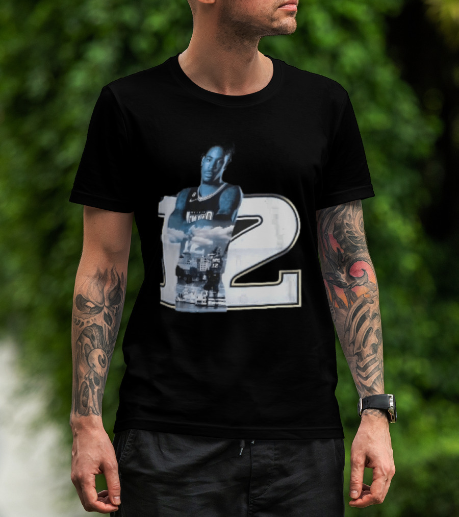 Essentials Ja Morant Black Memphis Grizzlies Player Number 12 T-Shirt