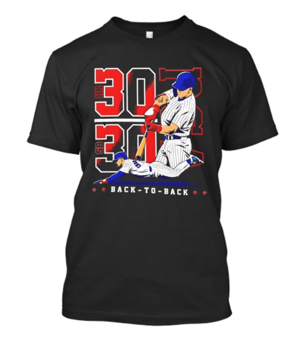 Pete Crow Armstrong Chicago Cubs Back To Back HR SB 30 30 Club Baseball T-Shirt