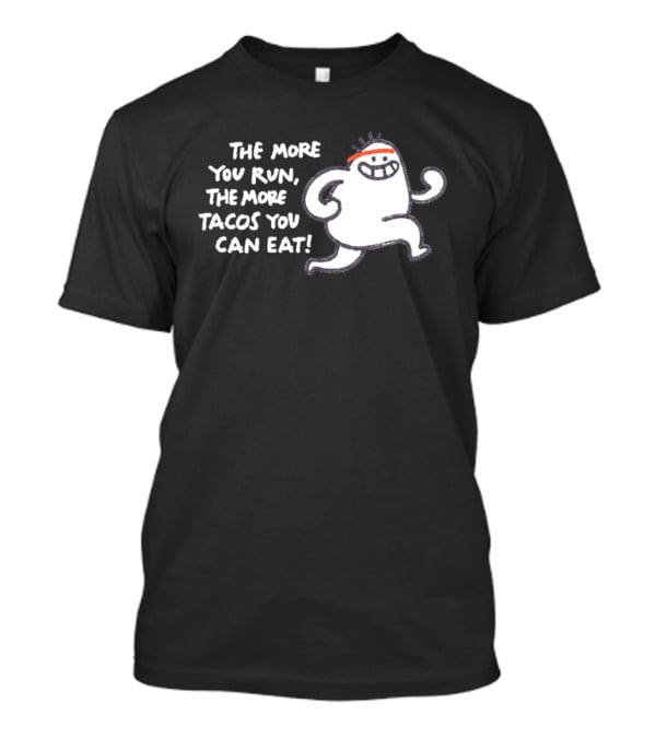 The More You Run The More Tacos You Can Eat Running Character Red Headband T-Shirt