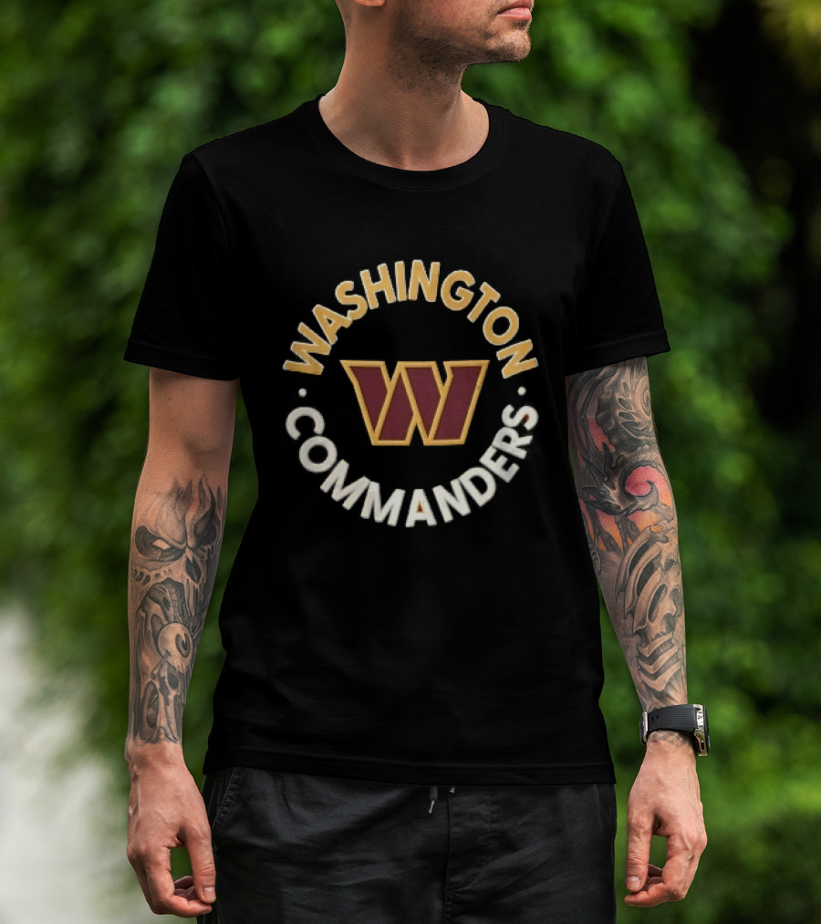 Washington Commanders W Emblem NFL Team Sports Fan T-Shirt