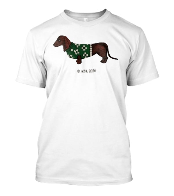 A24 2026 Dachshund Dog Green T-Shirt