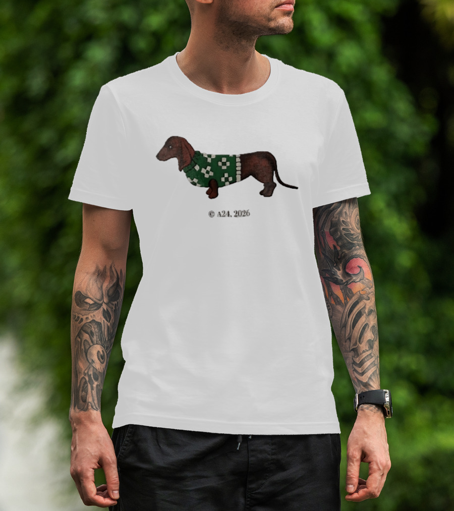 A24 2026 Dachshund Dog Green T-Shirt
