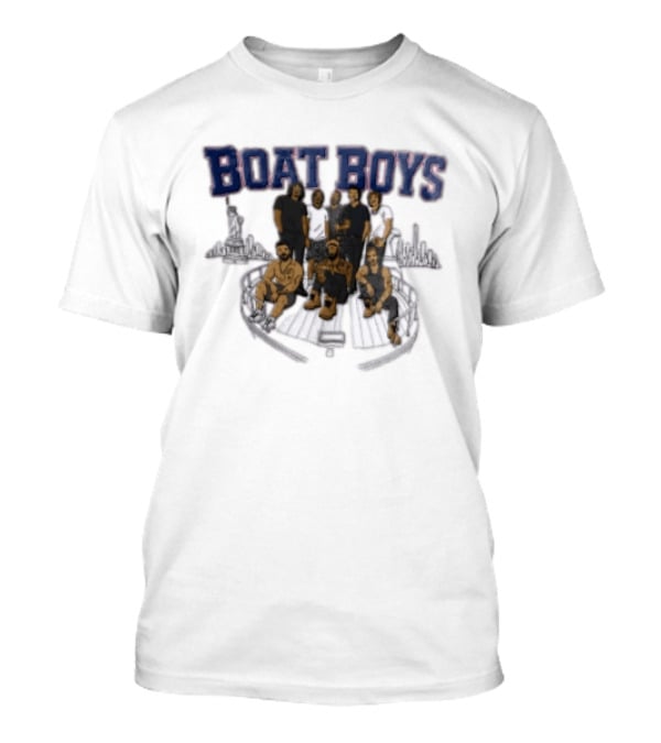 Boat Boys Odell Beckham Jr Victor Cruz Yacht NYC Skyline Roster Cartoon T-Shirt