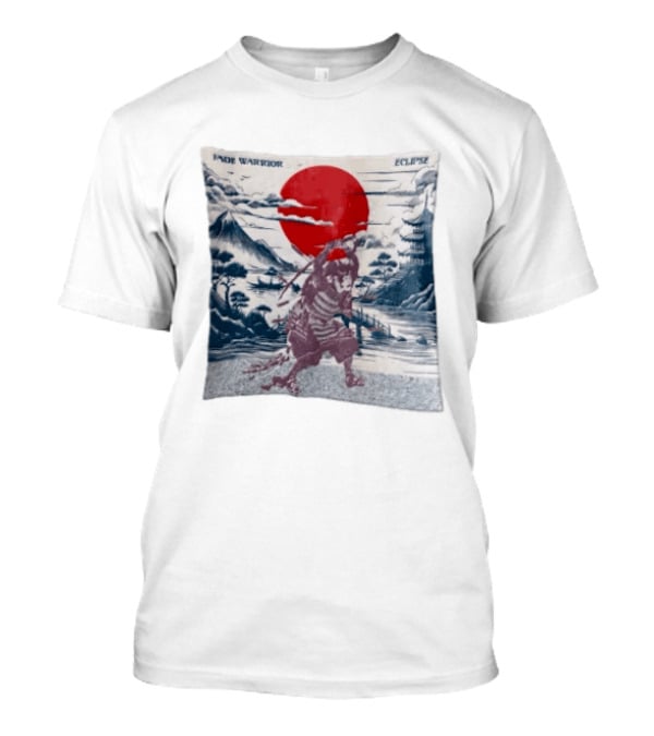 Jade Warrior Eclipse Japanese Samurai Red Sun Pagoda T-Shirt