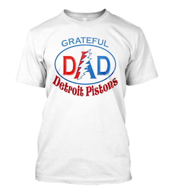 Grateful Dad Detroit Pistons Lightning Bolt T-Shirt