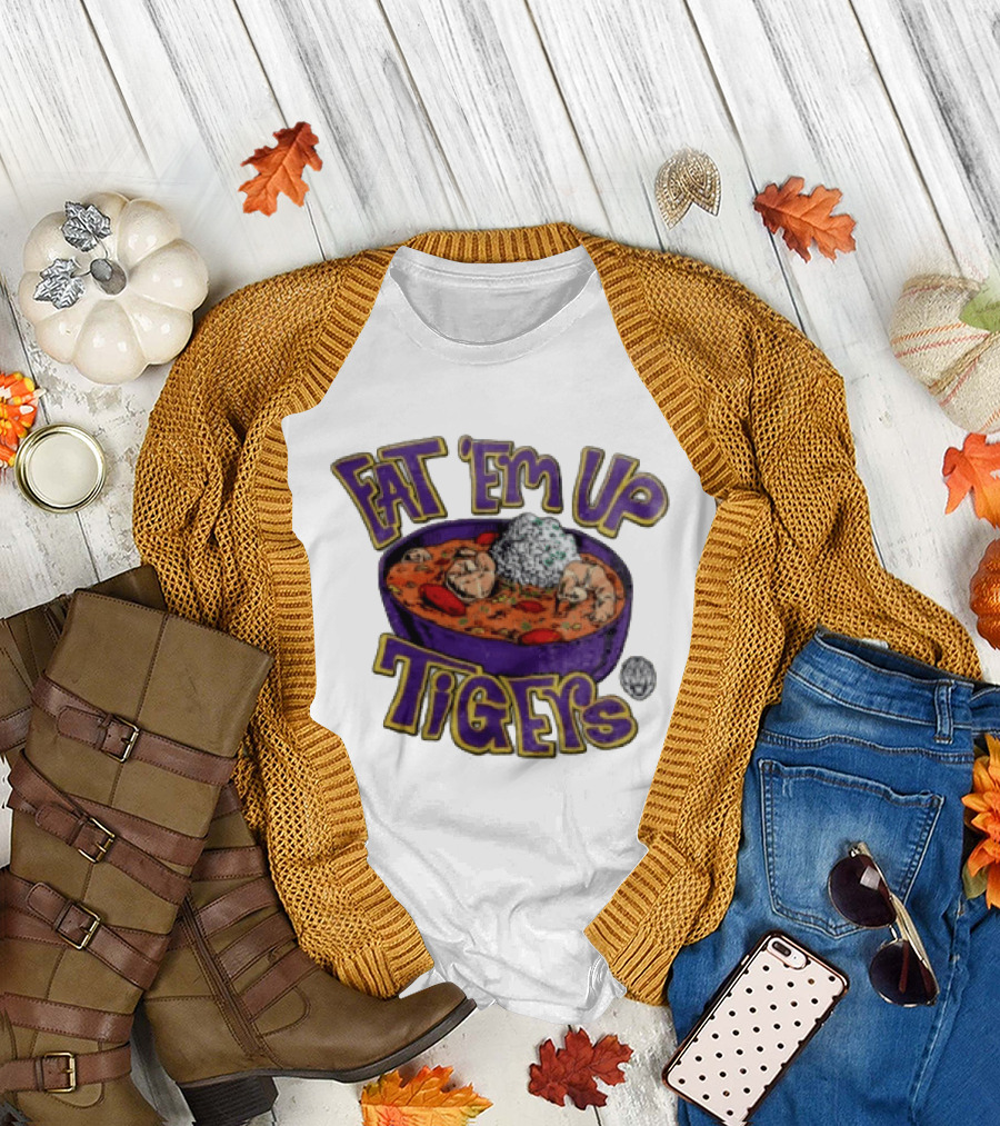 LSU Tigers Eat 'Em Up Jambalaya Purple Bowl Sports T-Shirt