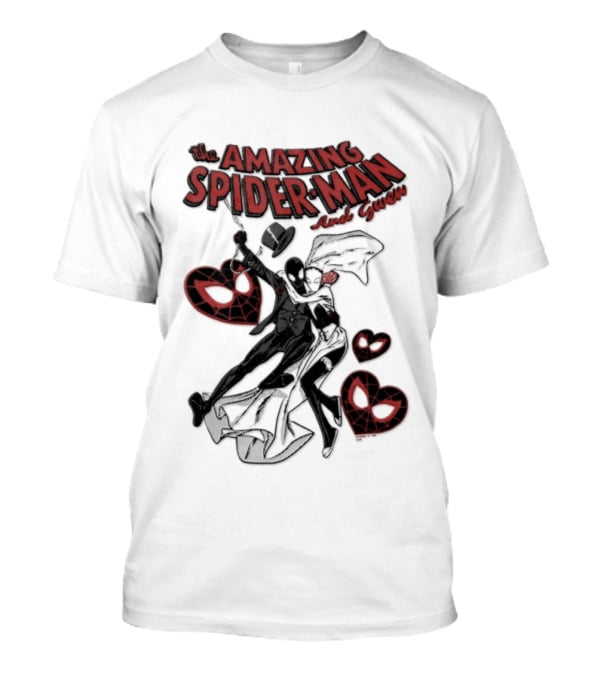 The Amazing Spider Man Loves Gwen Miles Morales Spider Man Gwen Stacy T-Shirt