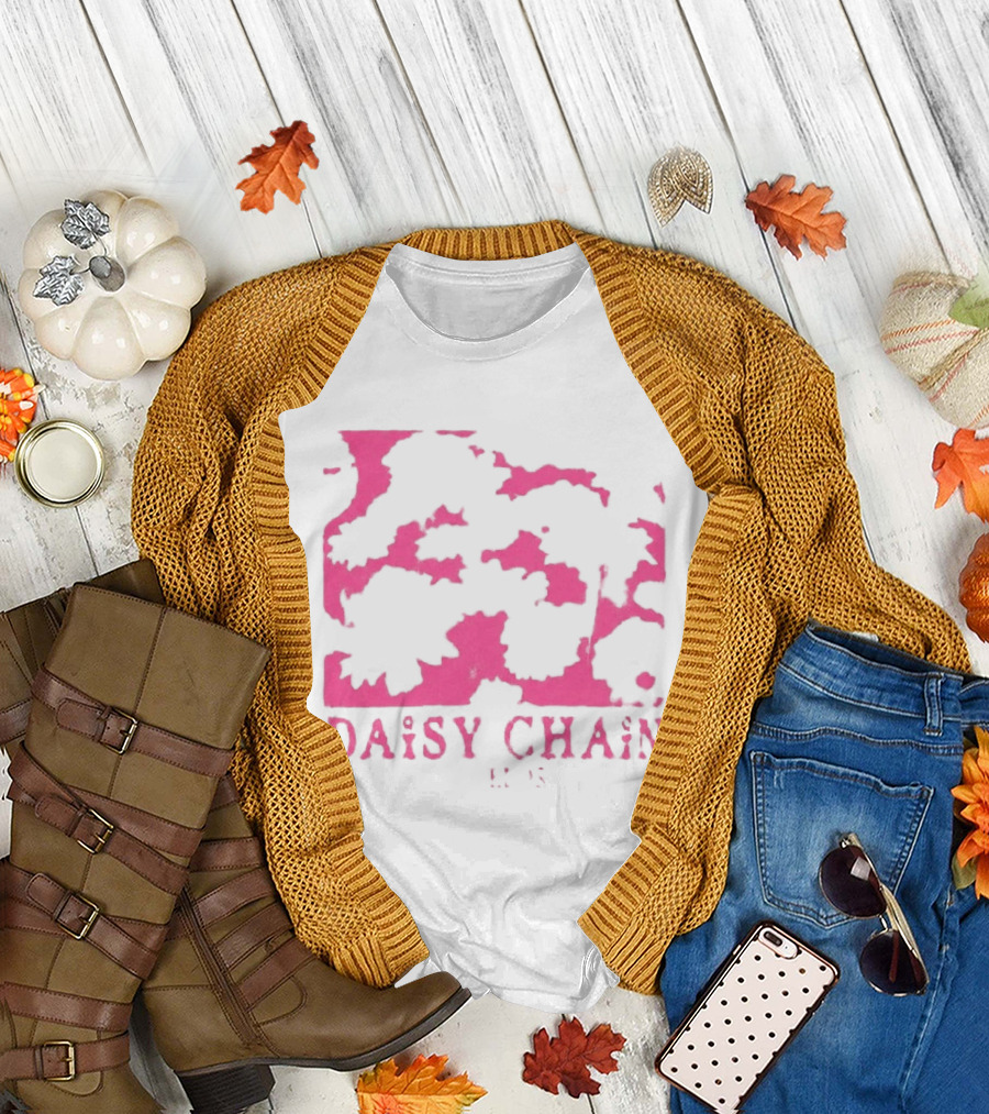 Olivia Rodrigo Daisy Chain Pink Distressed T-Shirt