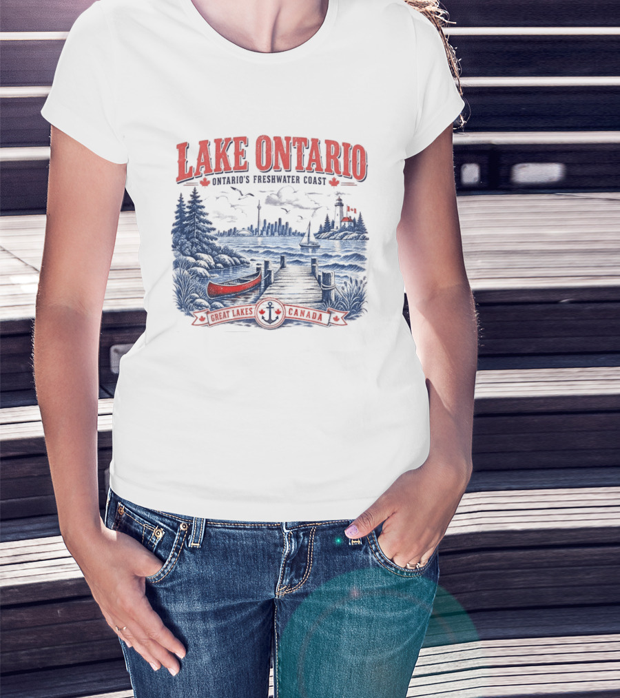 Lake Ontario Ontario's Freshwater Coast Great Lakes Canada Souvenir T-Shirt