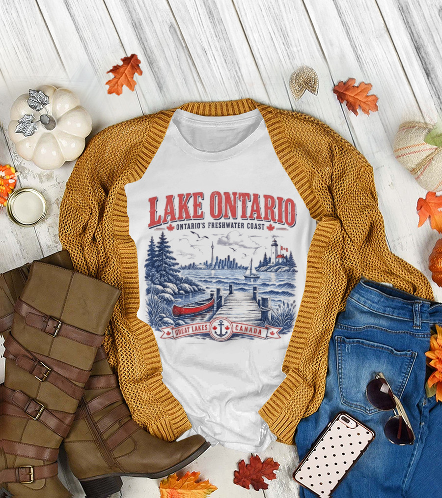 Lake Ontario Ontario's Freshwater Coast Great Lakes Canada Souvenir T-Shirt