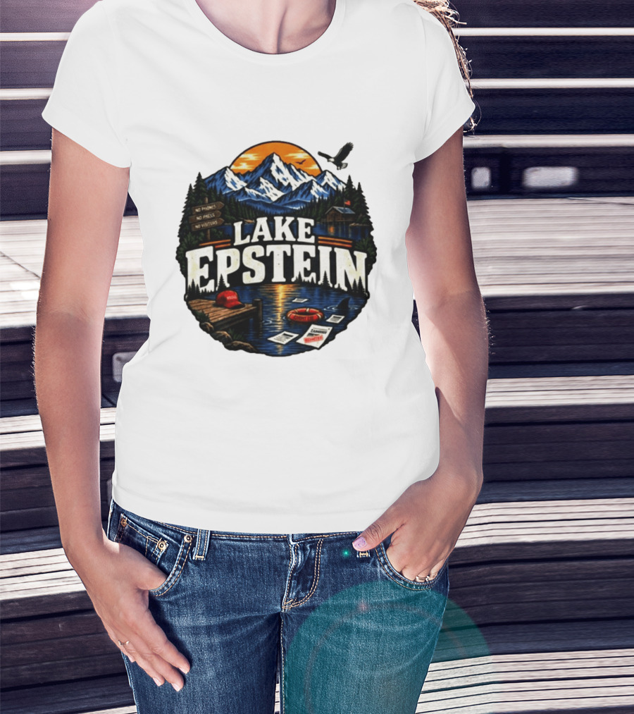 Lake Epstein No Phones No Photos No Visitors Mountain Scene T-Shirt