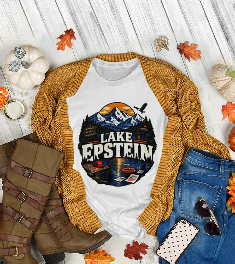 Lake Epstein No Phones No Photos No Visitors Mountain Scene T-Shirt