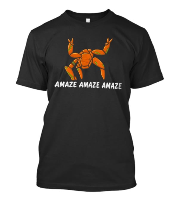 Amaze Orange Crab Celebratory Alien Rocky T-Shirt