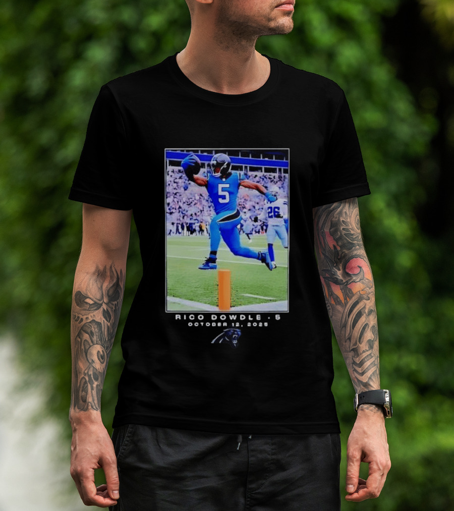 Carolina Panthers Rico Dowdle 5 Touchdown October 12 2025 T-Shirt