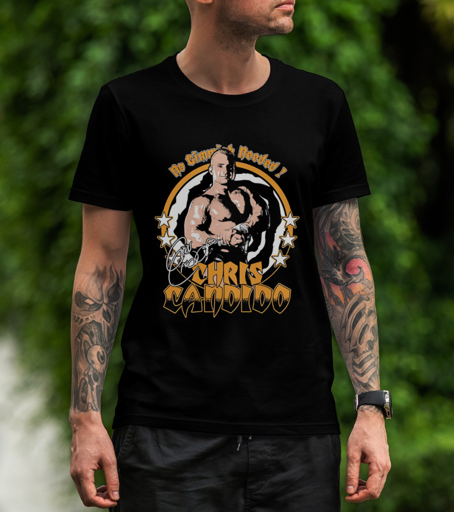 Chris Candido No Gimmicks Needed Stars Circle T-Shirt