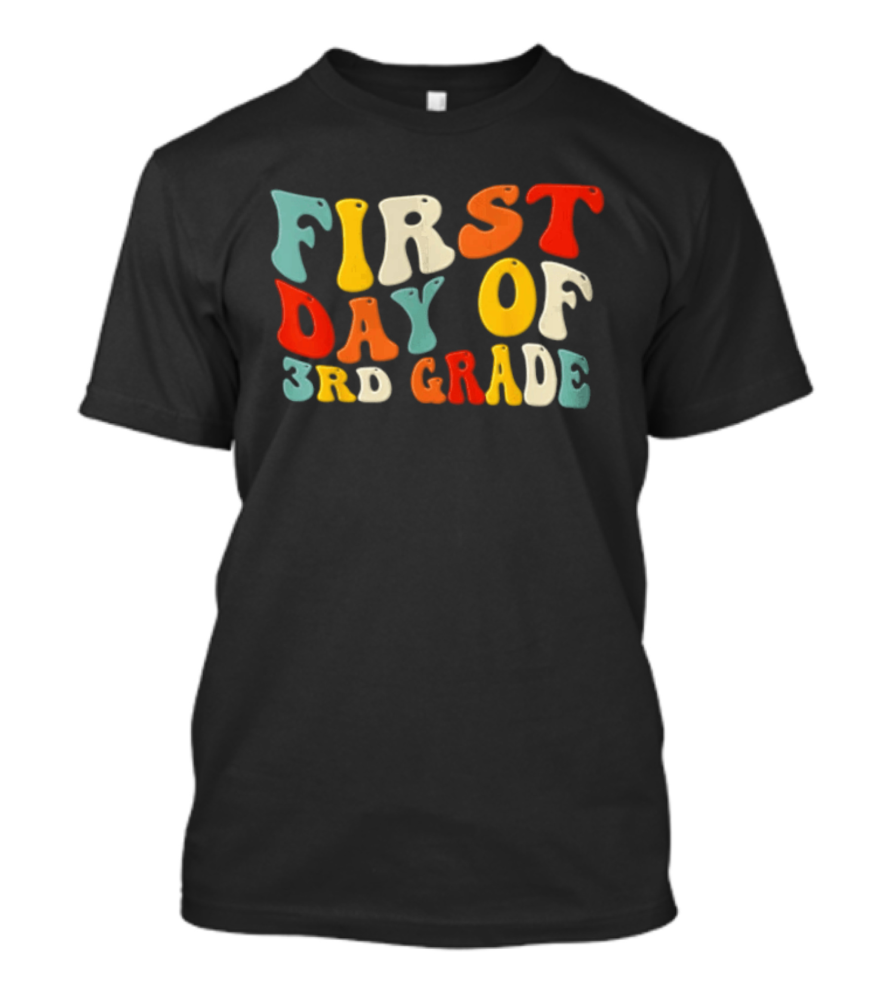 Groovy Colorful First Day Of 3rd Grade T-Shirt