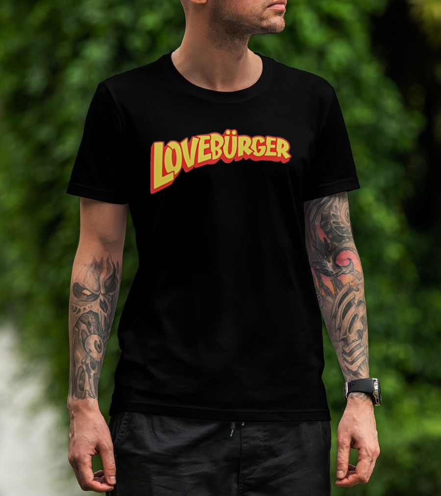 LOVEBURGER Colorful Retro Style Branding T-Shirt