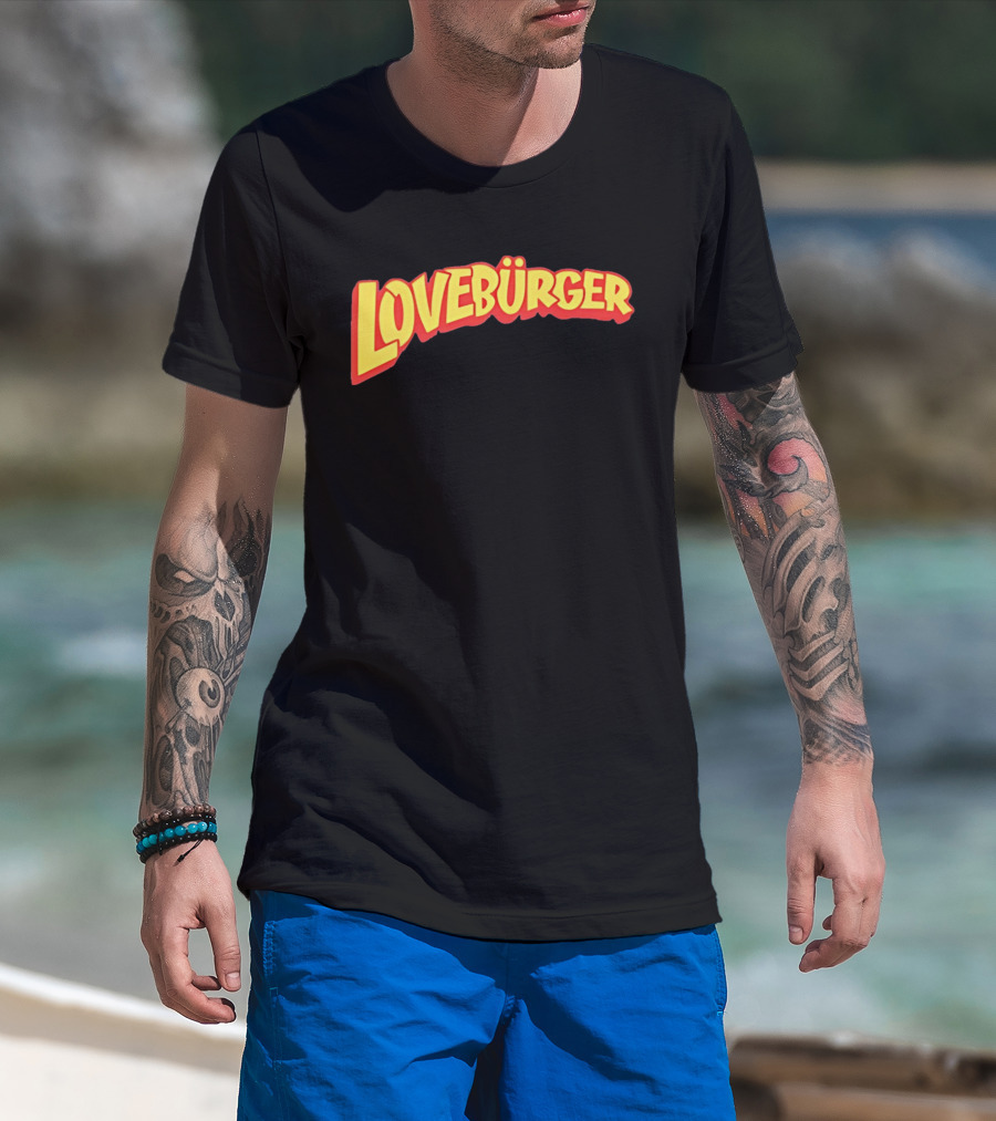 LOVEBURGER Colorful Retro Style Branding T-Shirt