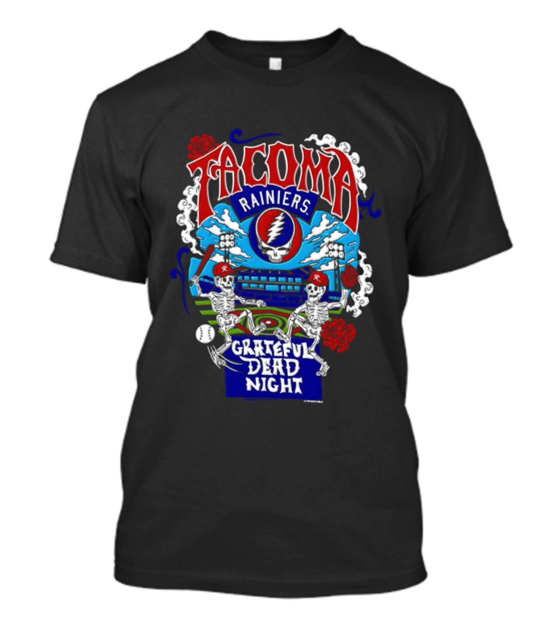 Tacoma Rainiers Grateful Dead Night 2026 Baseball Skulls Stadium T-Shirt