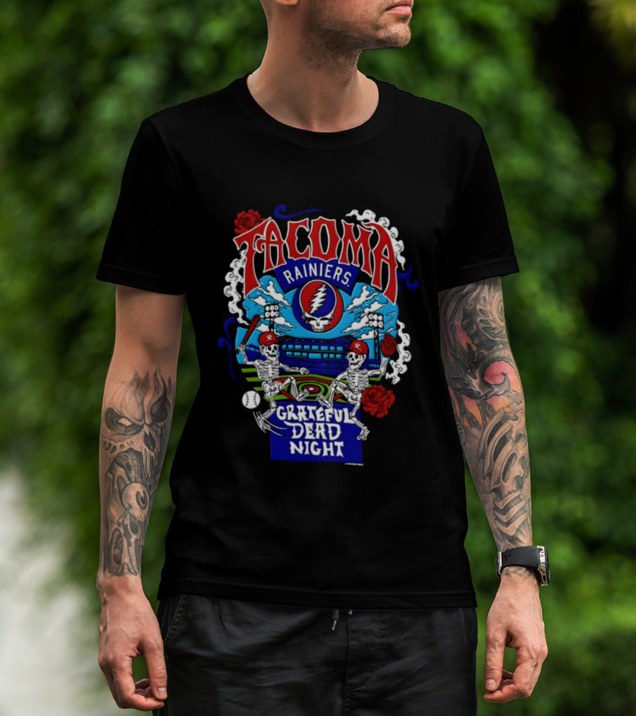 Tacoma Rainiers Grateful Dead Night 2026 Baseball Skulls Stadium T-Shirt