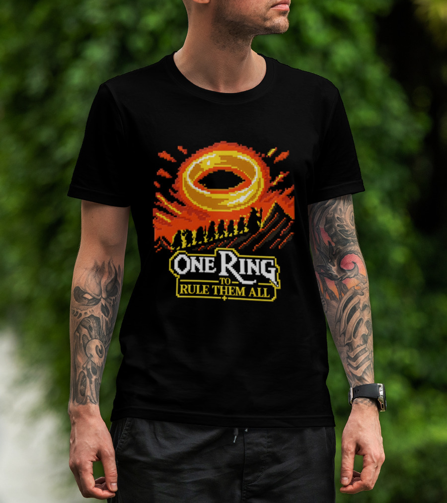 One Ring To Rule Them All Pixel Art Fantasy Adventure T-Shirt