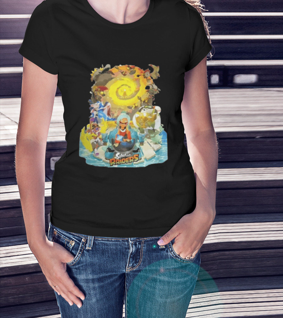 Splatoon Raiders Dive Deep Adventure With Iconic Characters And Vibrant Ocean Themes T-Shirt