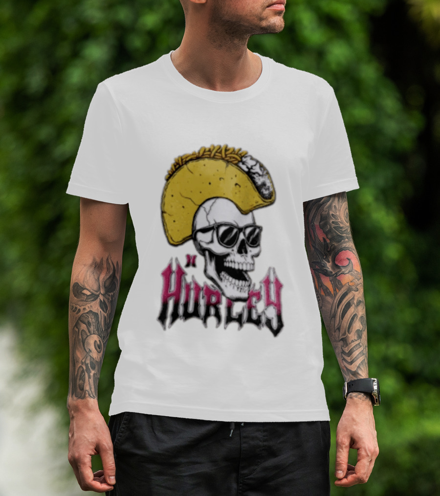Hurley Skull Taco Mohawk Punk T-Shirt