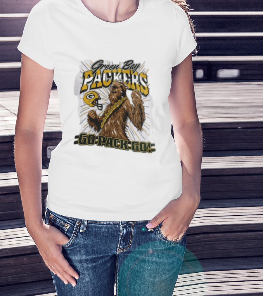 Green Bay Packers Chewbacca Go Pack Go T-Shirt