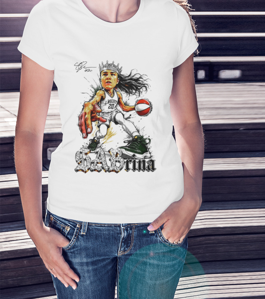 Sabrina 20 Liberty Basketball Player Art Slam Dunk T-Shirt