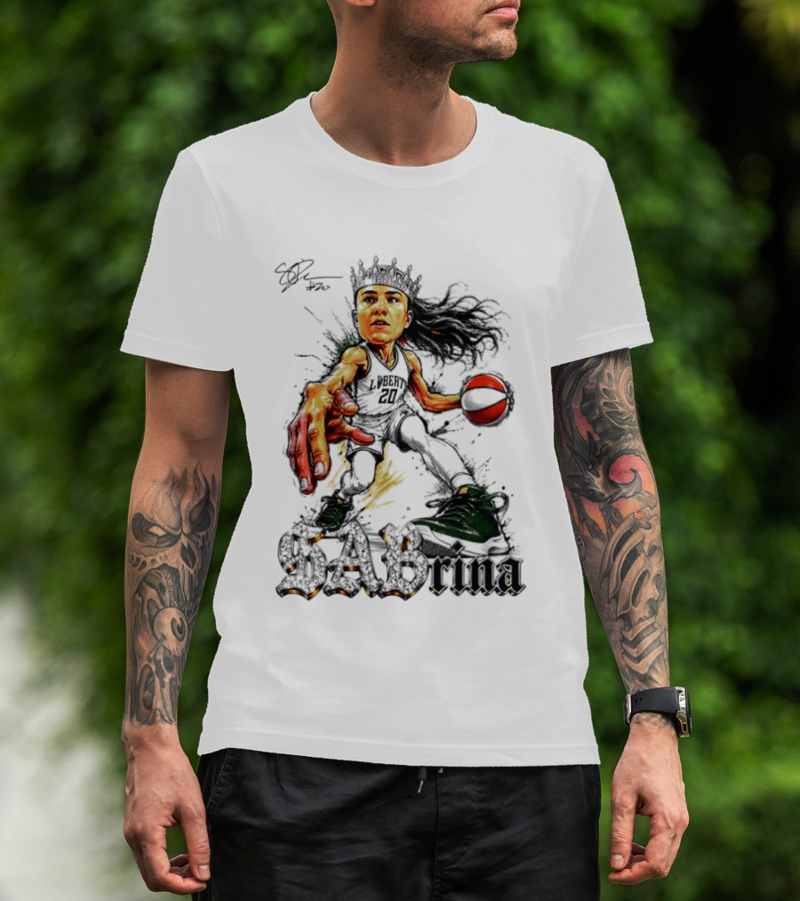 Sabrina 20 Liberty Basketball Player Art Slam Dunk T-Shirt