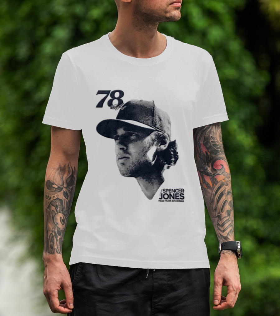Spencer Jones No 78 New York Yankees MLB Lineage Series T-Shirt