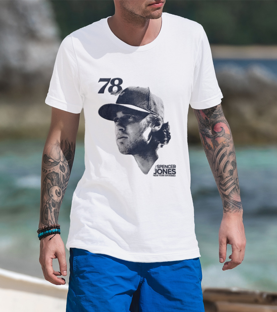 Spencer Jones No 78 New York Yankees MLB Lineage Series T-Shirt