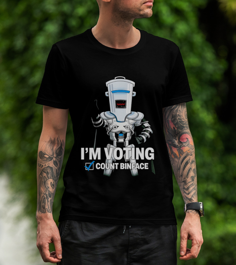 I'm Voting Count Binface Bin Farage Election Humor T-Shirt