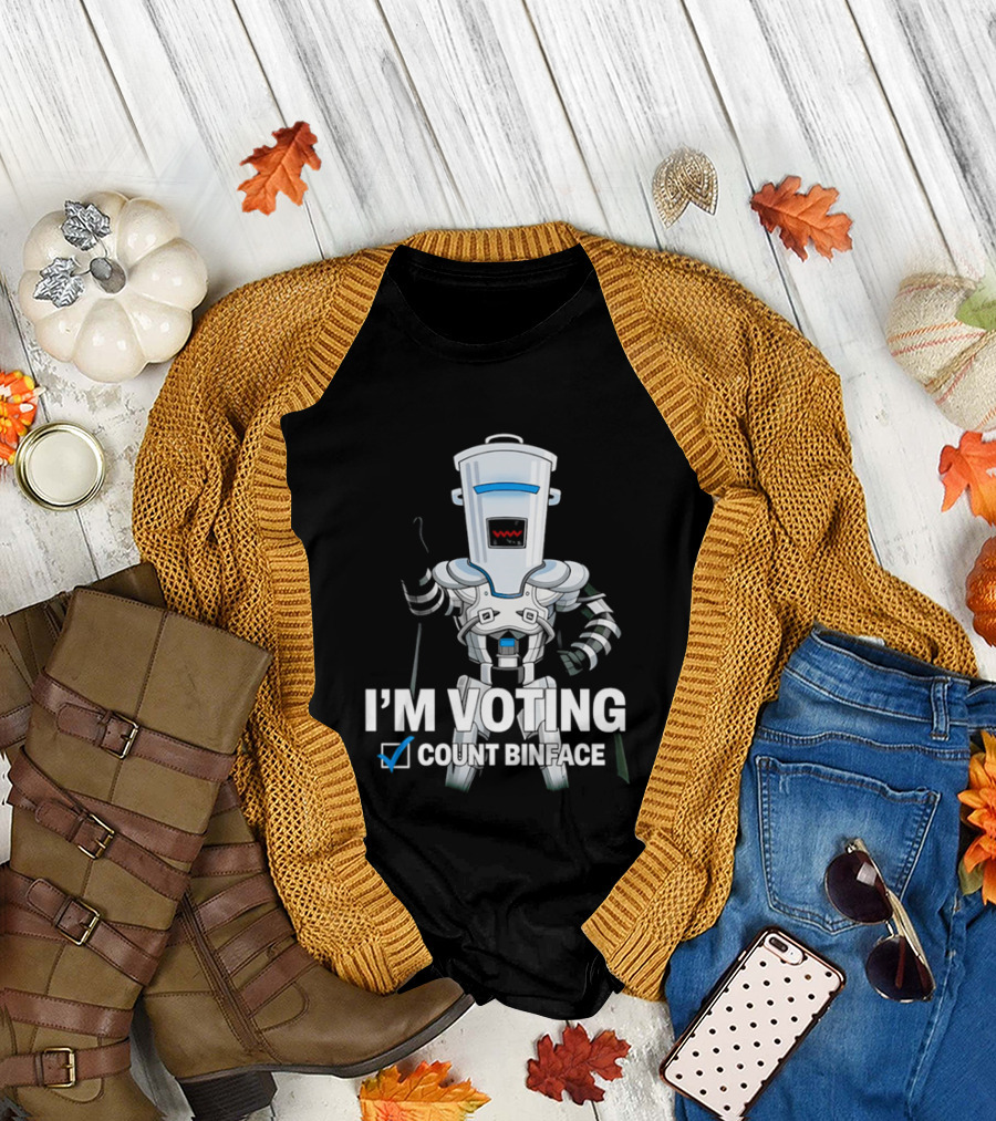I'm Voting Count Binface Bin Farage Election Humor T-Shirt