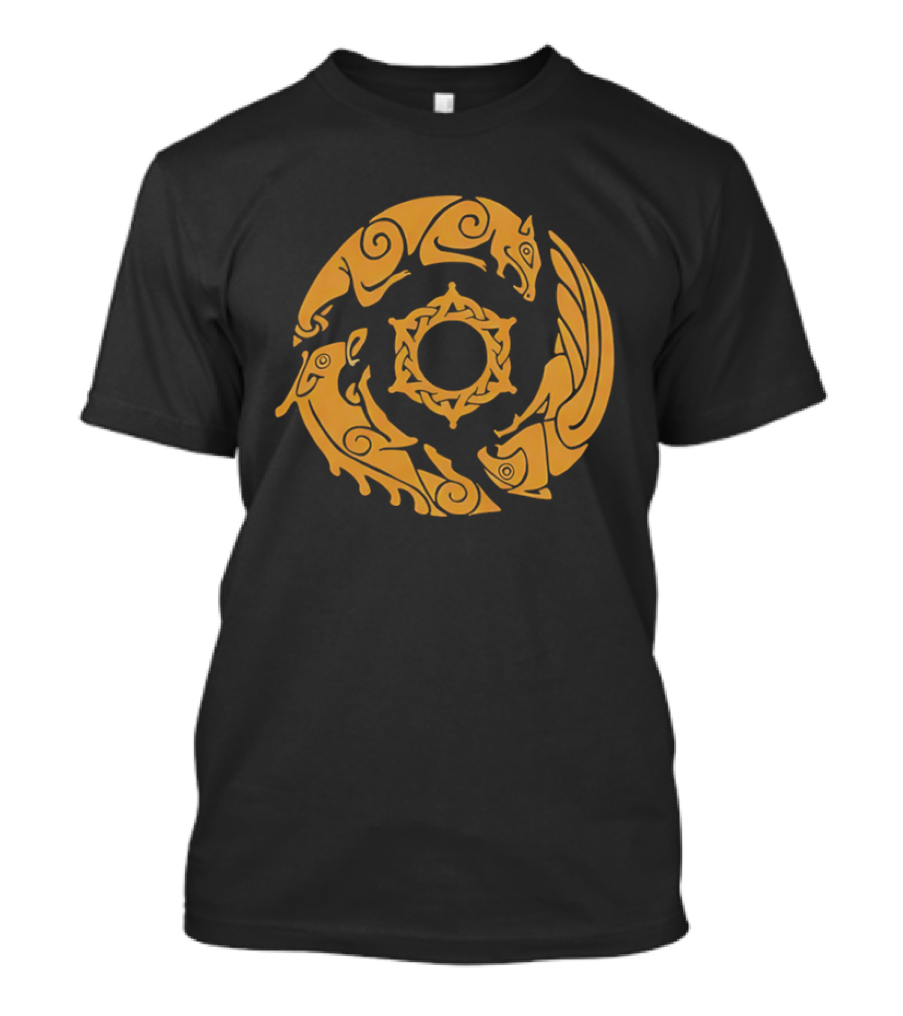 Crimson Desert Crest Zodiac Animal Wheel T-Shirt