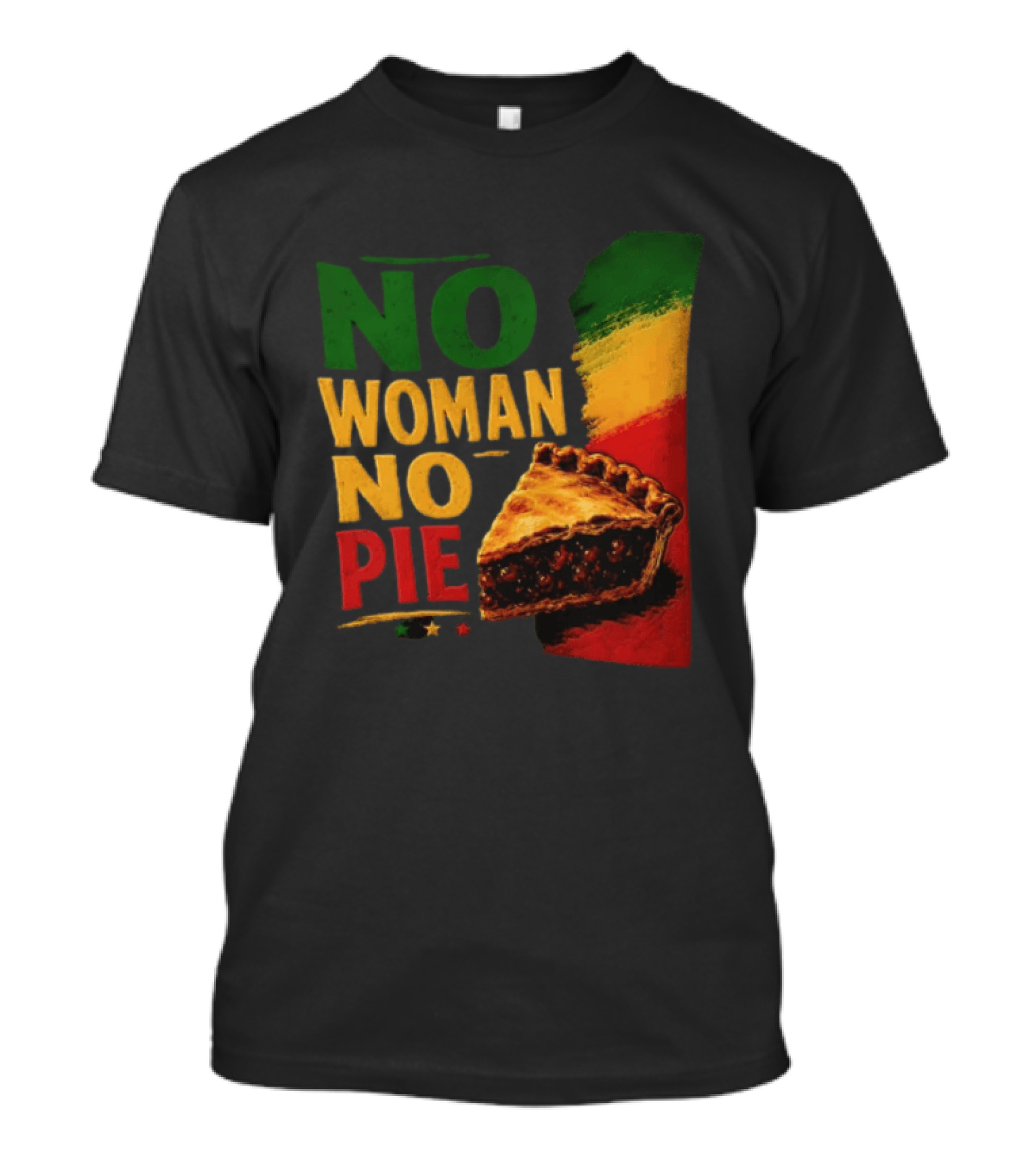 No Woman No Pie Cherry Pastry Rasta T-Shirt