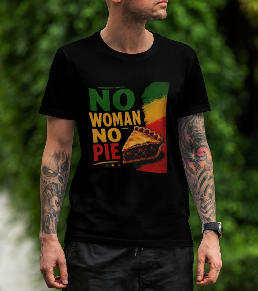 No Woman No Pie Cherry Pastry Rasta T-Shirt