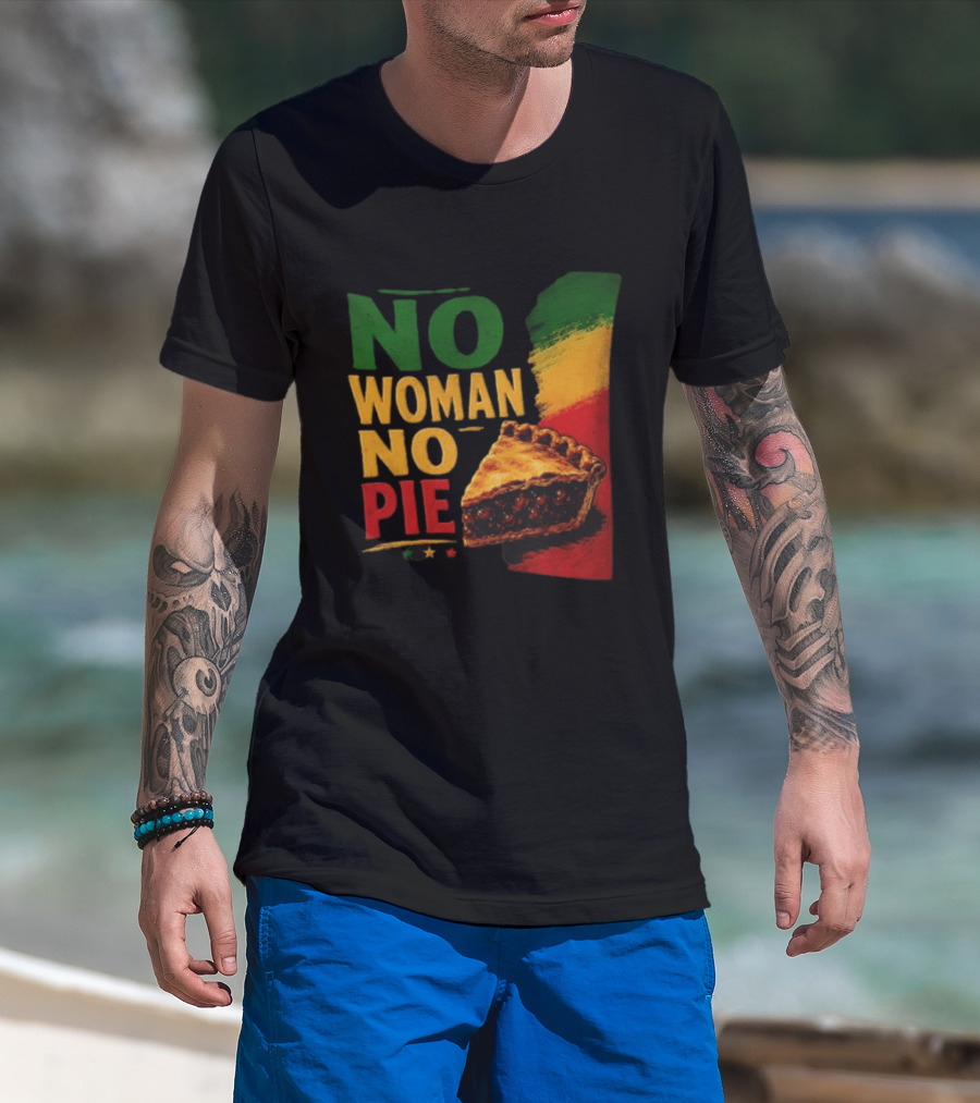No Woman No Pie Cherry Pastry Rasta T-Shirt