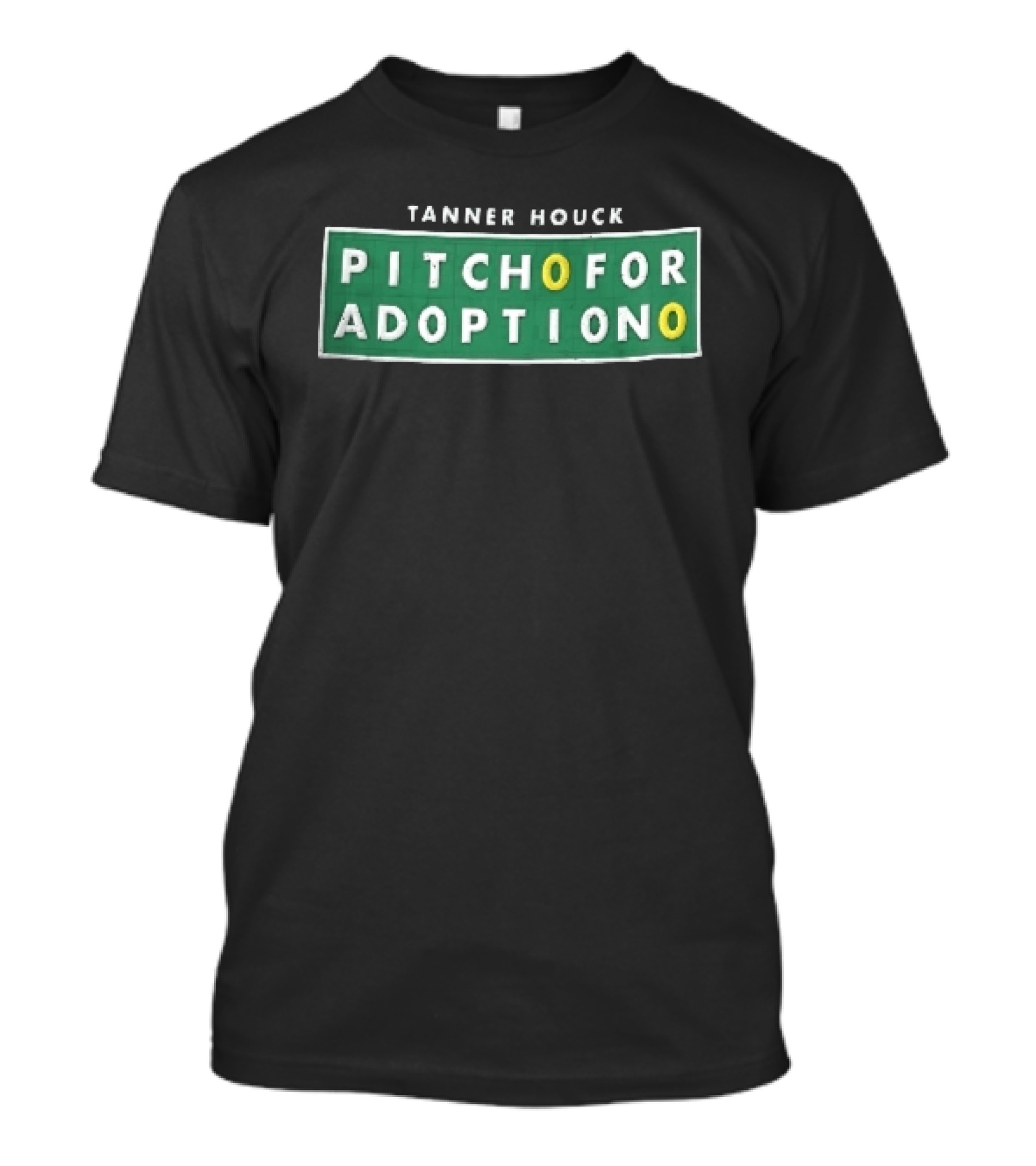 Tanner Houck Pitch For Adoption Green Scoreboard Tile T-Shirt