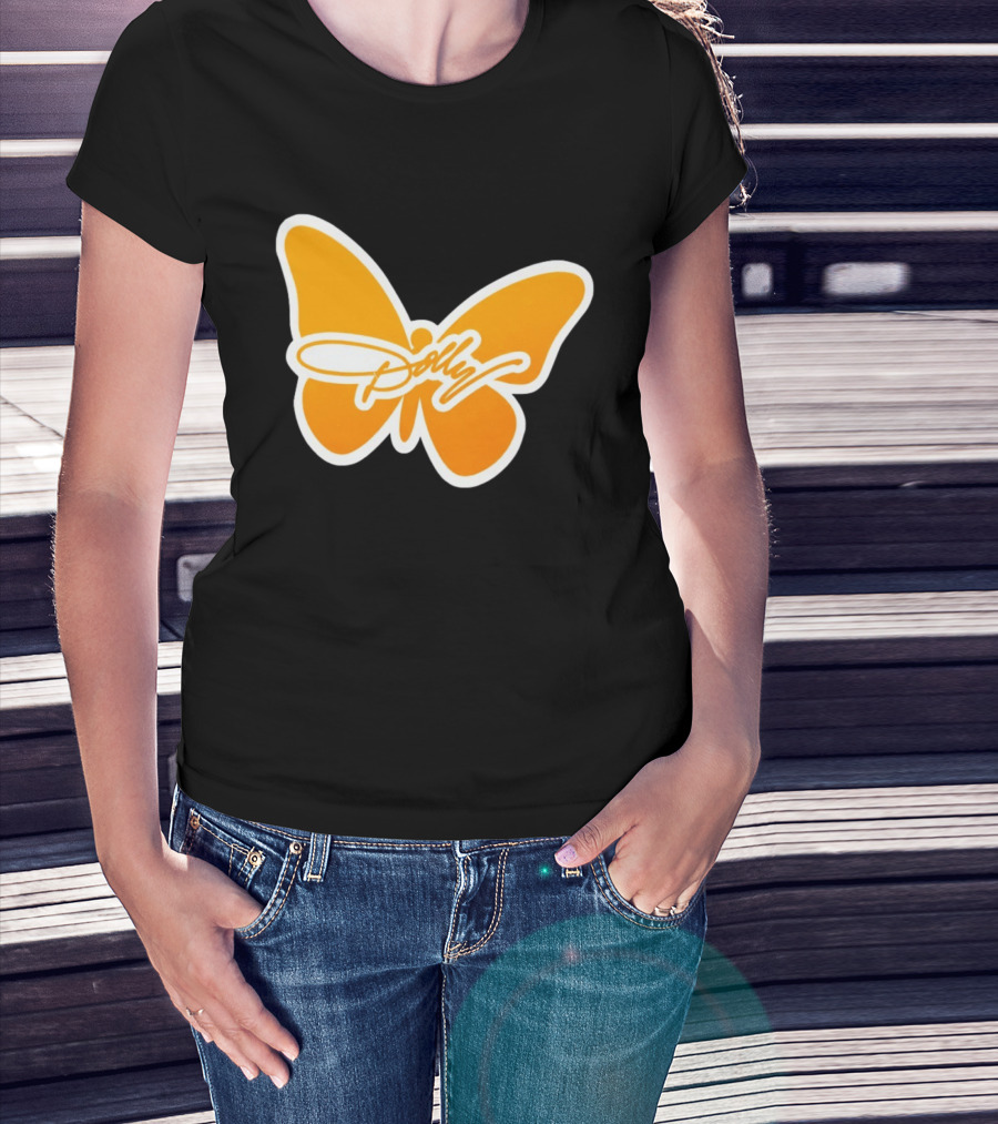 Tennessee Dolly Parton Butterfly Heritage Football T-Shirt