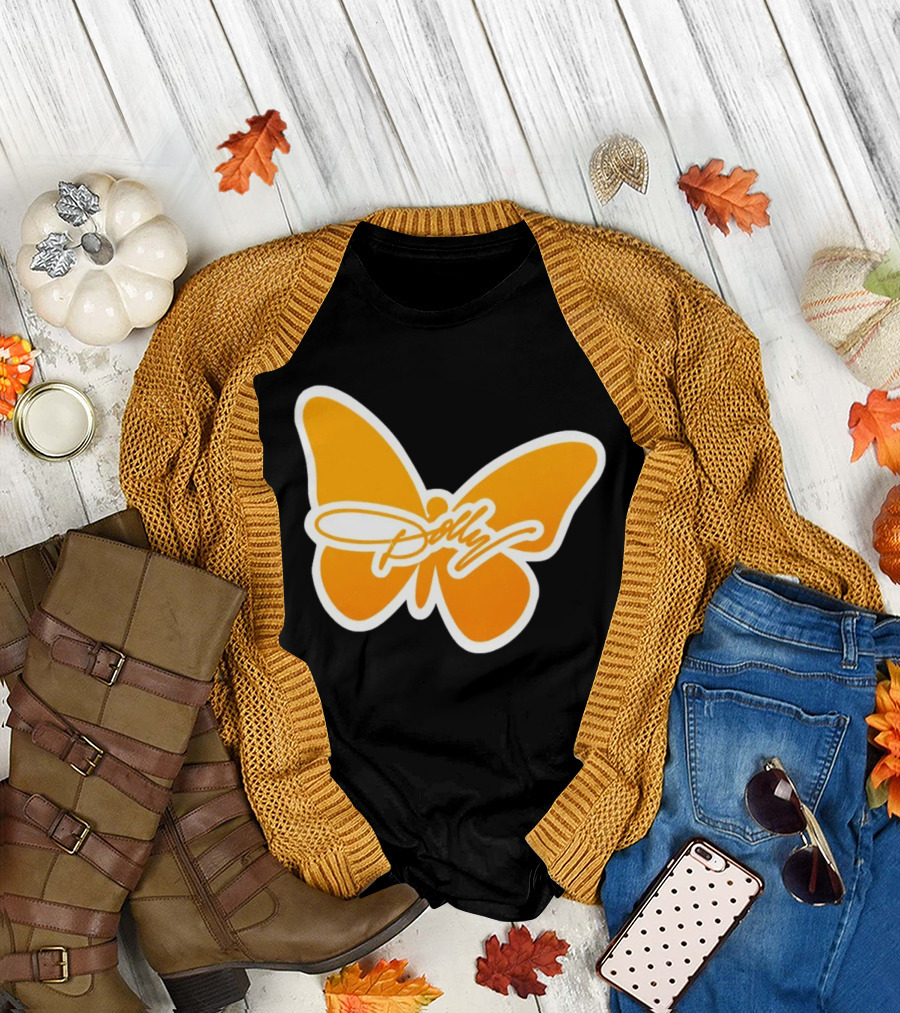 Tennessee Dolly Parton Butterfly Heritage Football T-Shirt